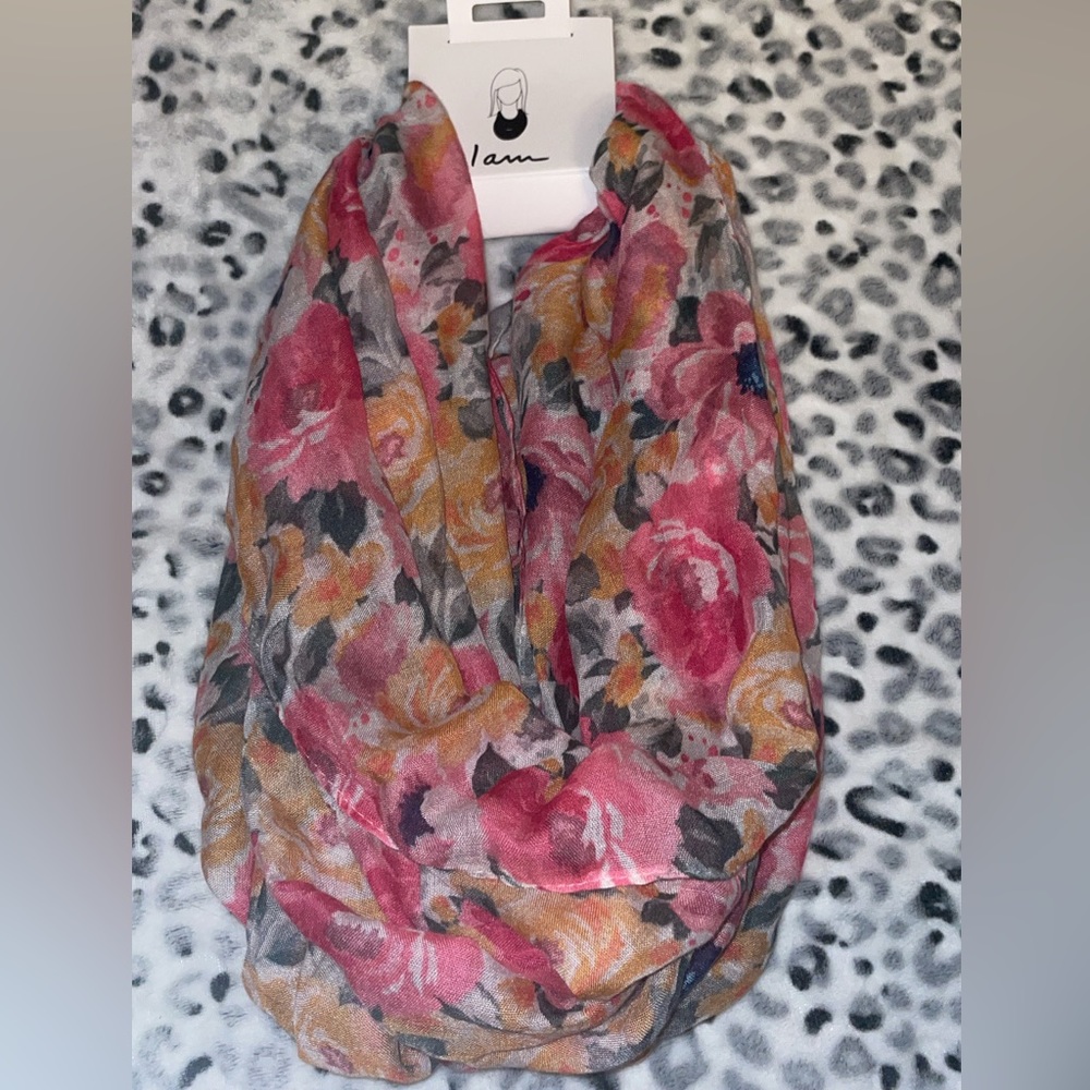 Floral infinity scarf